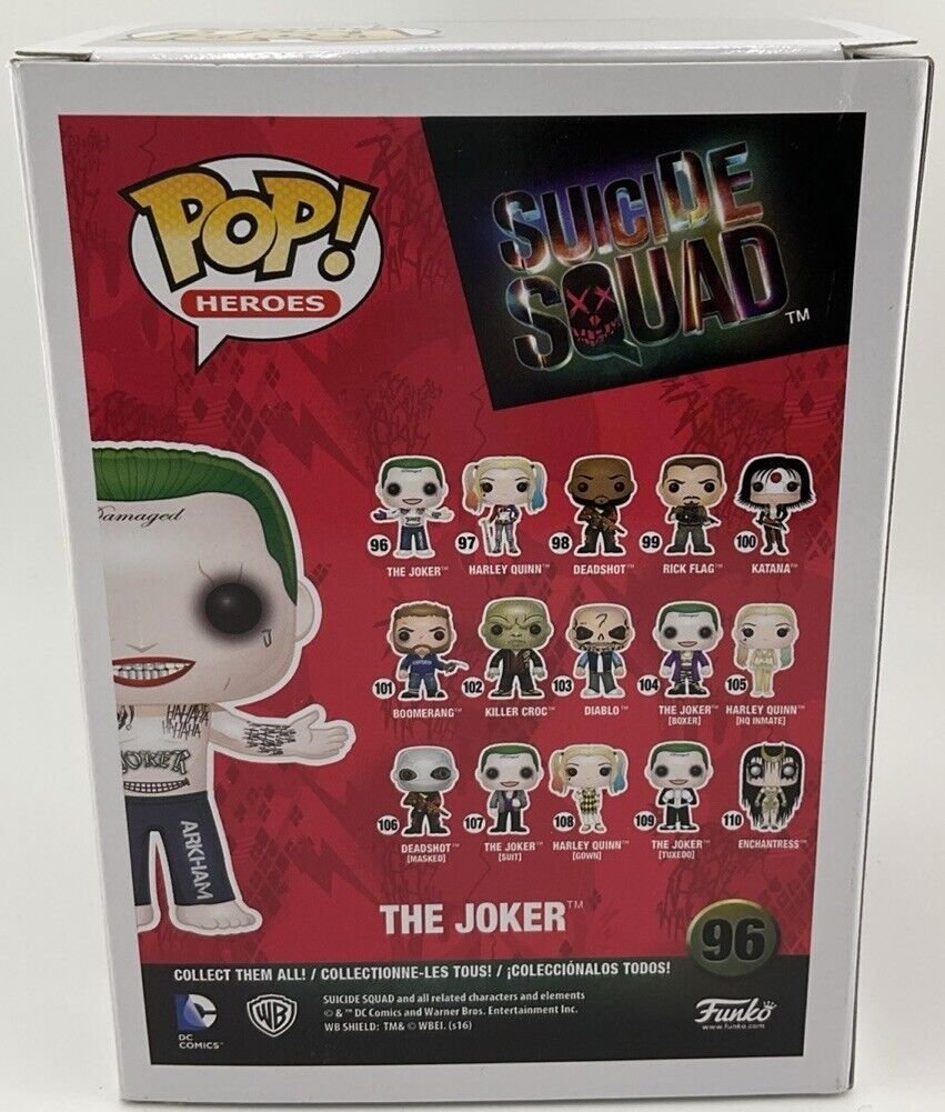 Funko Pop! Vinyl: DC Universe - The Joker (Shirtless) #96 Signed By Jared Leto