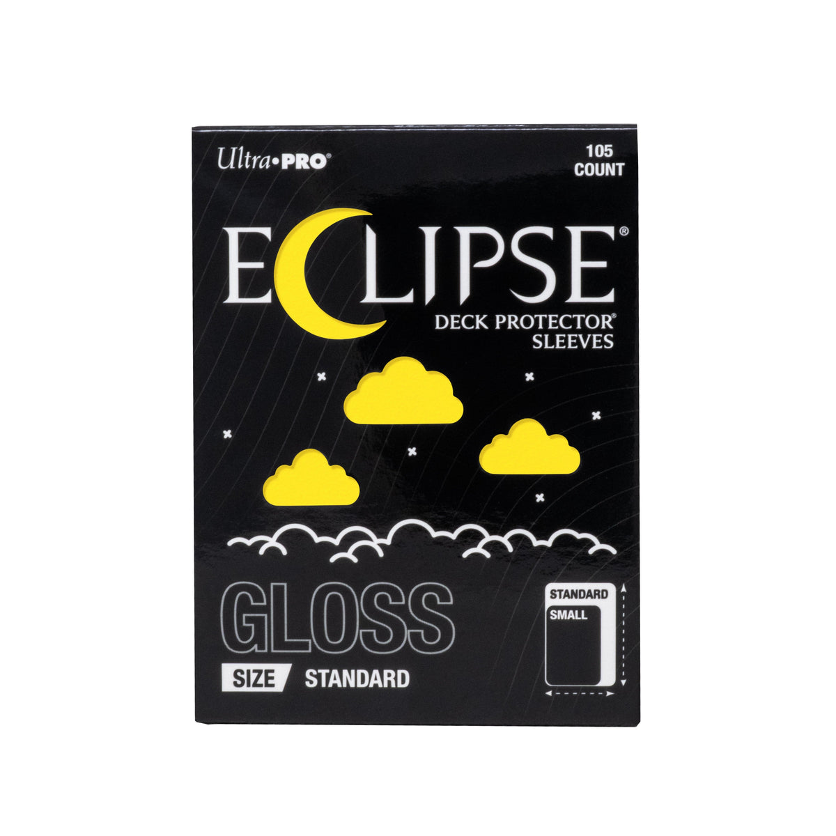 Ultra PRO Eclipse Gloss Standard Deck Protector Sleeves Lemon Yellow 105 Count – Opaque Card Sleeves for TCG, Trading Cards, Smooth Shuffle, Durable Card Deck Protection