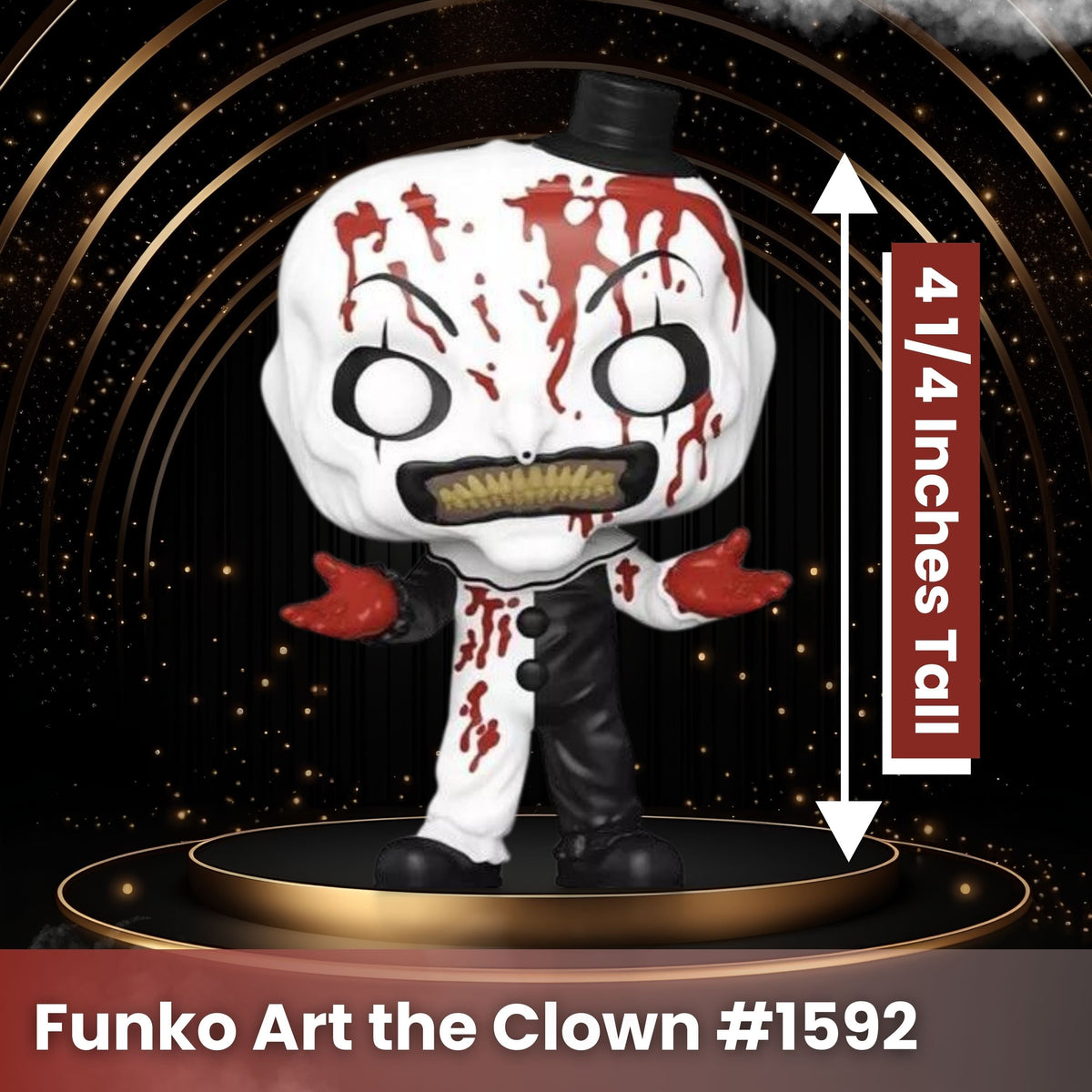 Bloody Art The Clown Funko Pop! Movies: Terrifier - Approximately 4 1/4" Horror Vinyl Figure #1592 with Display Box Protector Case