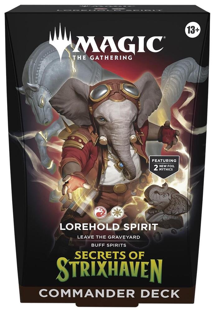 MTG Secrets of Strixhaven Lorehold Spirit Commander Deck – 100-Card Ready-to-Play Magic Deck with Foil Mythic Legendary Cards, New Commander Cards & Tokens