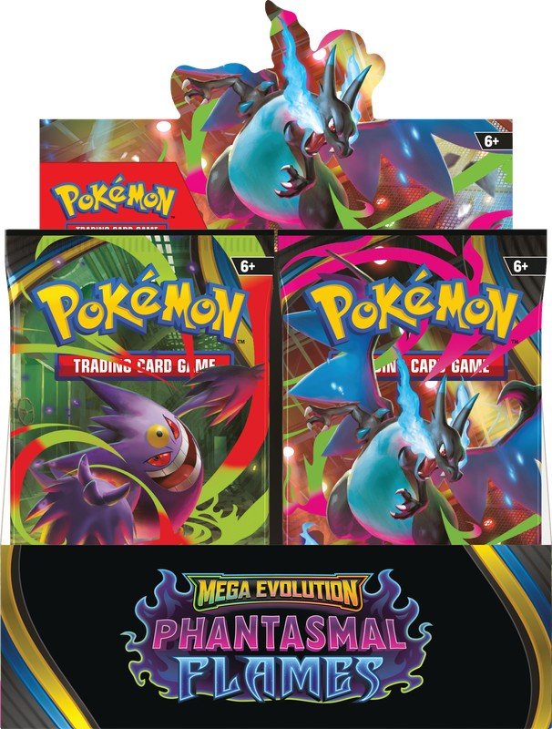 Pokémon TCG Mega Evolution Phantasmal Flames Booster Box – Sealed Pokémon Cards